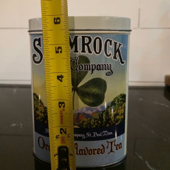 Vintage collectors Tin Shamrock Tea Company Orange Flavored ST. Paul, Minn. - Picture 7 of 7